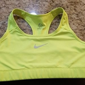 Nike neon yellow Sports bra NWOT
